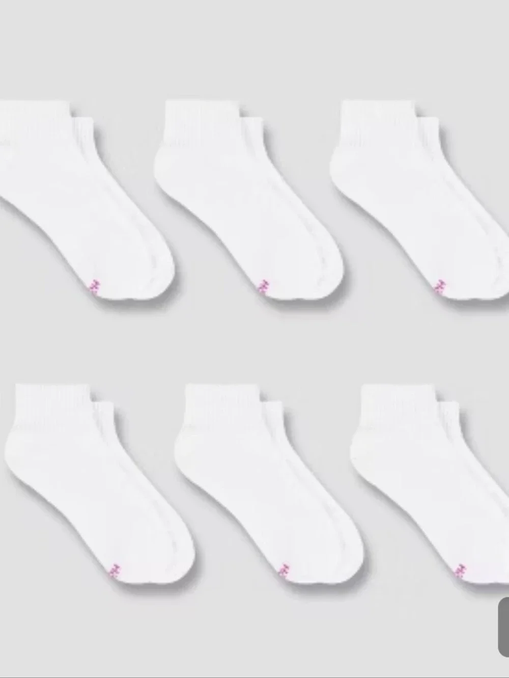 Hanes Moves Premium Women's 6pk Ankle Socks, X-Temp Extended Size 5-9